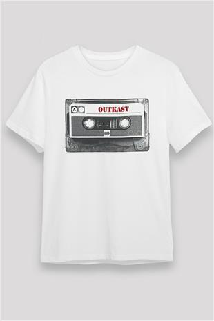 OutKast Baskılı Unisex Beyaz Tişört - Tshirt