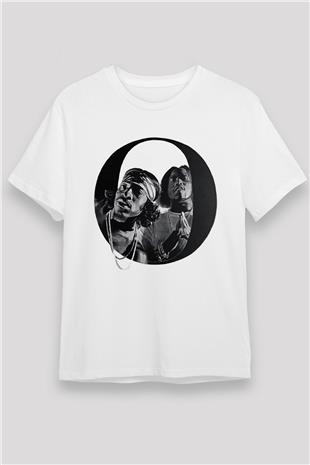 OutKast Baskılı Unisex Beyaz Tişört - Tshirt