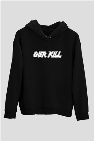 Overkill Siyah Unisex Hoodie
