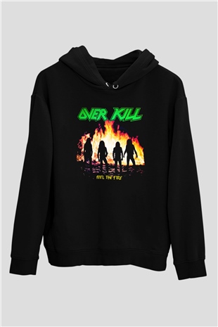Overkill Siyah Unisex Hoodie