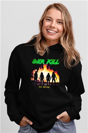 Overkill Siyah Unisex Hoodie