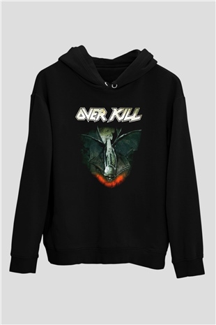 Overkill Siyah Unisex Hoodie