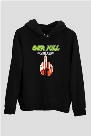 Overkill Siyah Unisex Hoodie