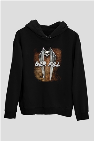 Overkill Siyah Unisex Hoodie