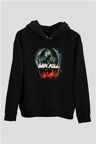 Overkill Siyah Unisex Hoodie