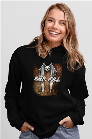 Overkill Siyah Unisex Hoodie