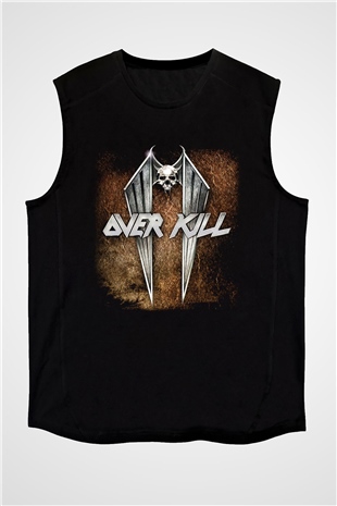 Overkill Siyah Unisex Kolsuz Tişört