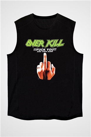 Overkill Siyah Unisex Kolsuz Tişört