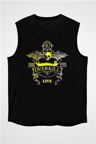 Overkill Siyah Unisex Kolsuz Tişört