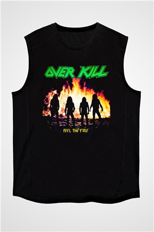 Overkill Siyah Unisex Kolsuz Tişört