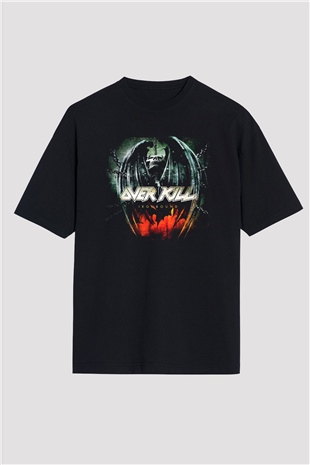 Overkill Siyah Unisex Oversize Tişört T-Shirt