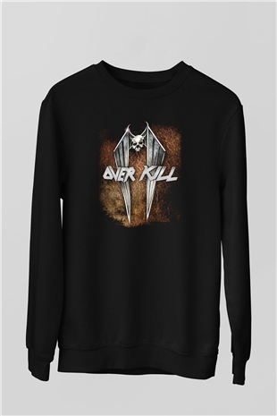 Overkill Siyah Unisex Sweatshirt