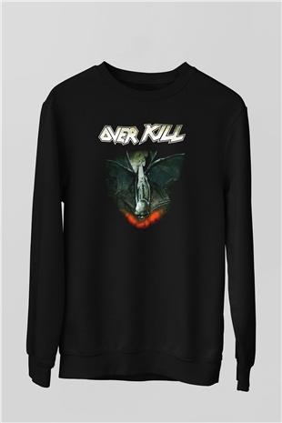Overkill Siyah Unisex Sweatshirt