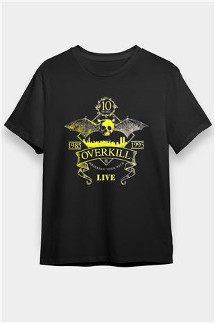 Overkill Siyah Unisex Tişört T-Shirt - TişörtFabrikası