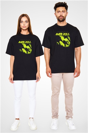 Overkill Siyah Oversize Tişört Oversize T-shirt - TişörtFabrikası