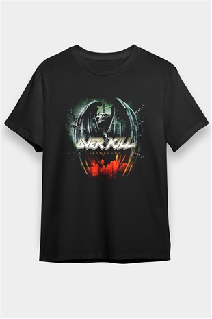 Overkill Siyah Unisex Tişört T-Shirt - TişörtFabrikası