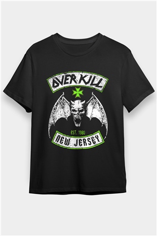 Overkill Siyah Unisex Tişört T-Shirt - TişörtFabrikası