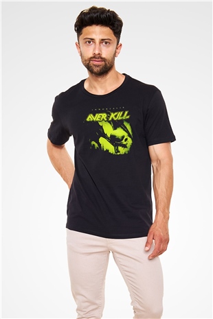 Overkill Siyah Unisex Tişört T-Shirt - TişörtFabrikası