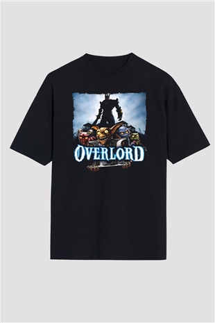 Overlord Siyah Oversize Tişört Oversize T-shirt