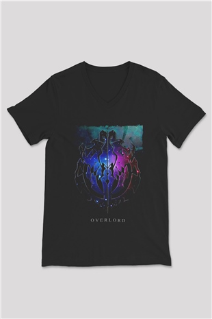 Overlord Siyah Unisex V Yaka Tişört