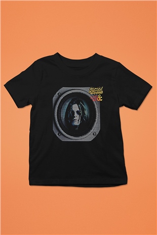 Ozzy Osbourne Baskılı Siyah Unisex Çocuk Tişört