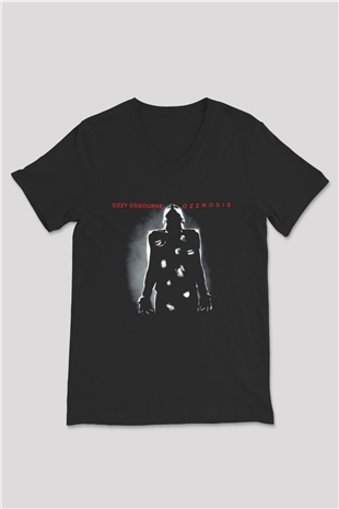Ozzy Osbourne Siyah Unisex V Yaka Tişört T-Shirt