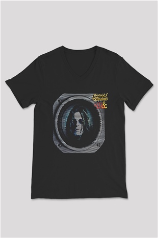 Ozzy Osbourne Siyah Unisex V Yaka Tişört T-Shirt