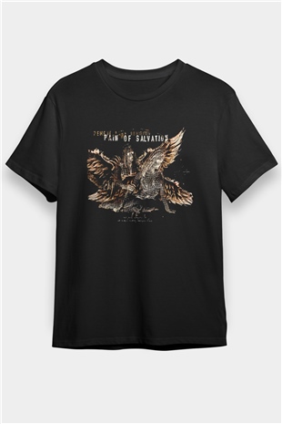 Pain Of Salvation Baskılı Unisex Siyah Tişört - Tshirt
