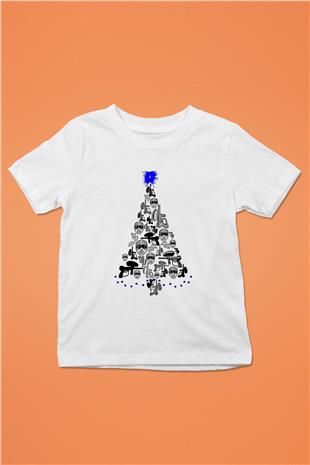 Paintball Baskılı Unisex Beyaz Çocuk Tişört - Tshirt