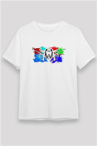 Paintball Baskılı Unisex Beyaz Tişört - Tshirt