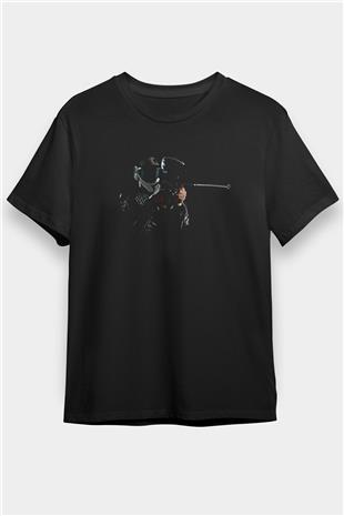 Paintball Baskılı Unisex Siyah Tişört - Tshirt