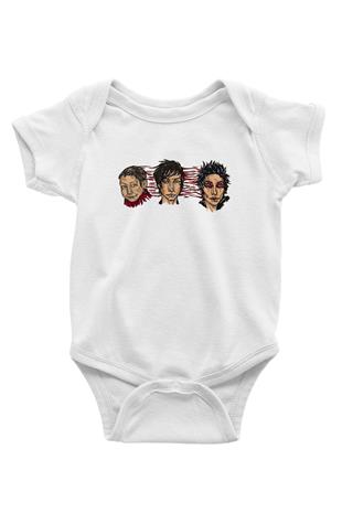 Palaye Royale Baskılı Beyaz Unisex Bebek Body - Zıbın