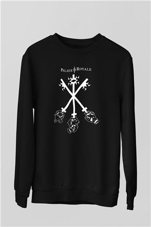 Palaye Royale Baskılı Unisex Siyah Sweatshirt