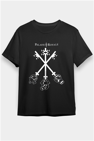 Palaye Royale Baskılı Unisex Siyah Tişört - Tshirt