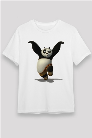 Panda Beyaz Unisex Tişört T-Shirt - TişörtFabrikası