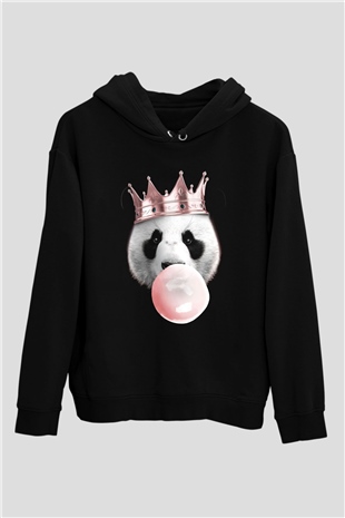 Panda Siyah Unisex Hoodie