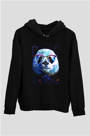 Panda Siyah Unisex Hoodie