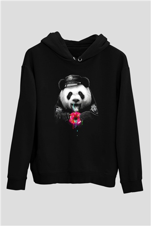 Panda Siyah Unisex Hoodie