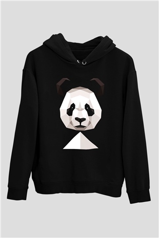 Panda Siyah Unisex Hoodie
