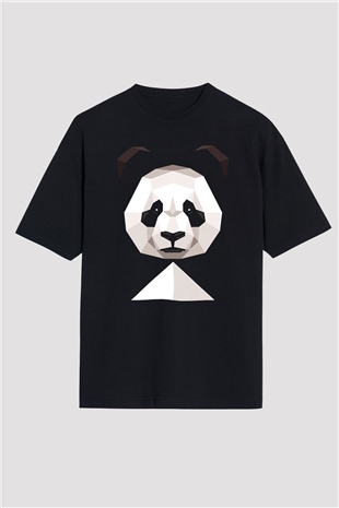 Panda Siyah Oversize Tişört Oversize T-shirt - TişörtFabrikası