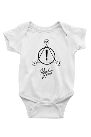 Panic at the Disco Baskılı Beyaz Unisex Bebek Body - Zıbın