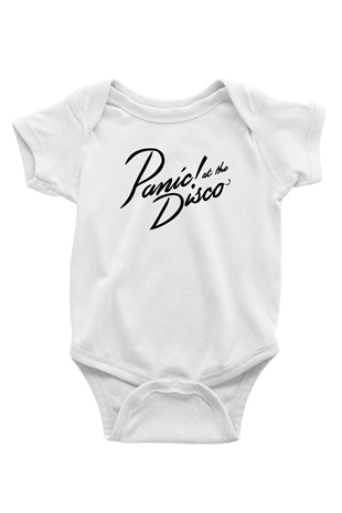 Panic at the Disco Baskılı Beyaz Unisex Bebek Body - Zıbın