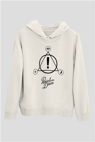 Panic at the Disco Beyaz Unisex Kapşonlu Sweatshirt