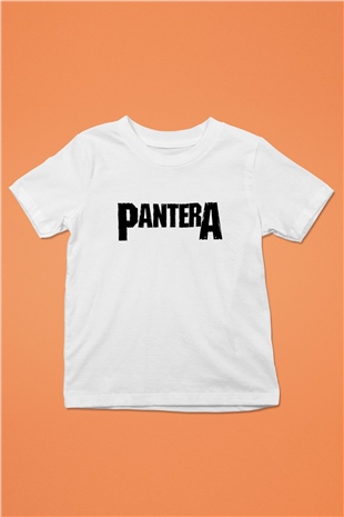 Pantera Baskılı Beyaz Unisex Çocuk Tişört