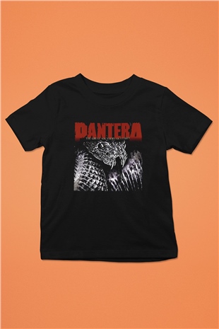 Pantera Baskılı Siyah Unisex Çocuk Tişört