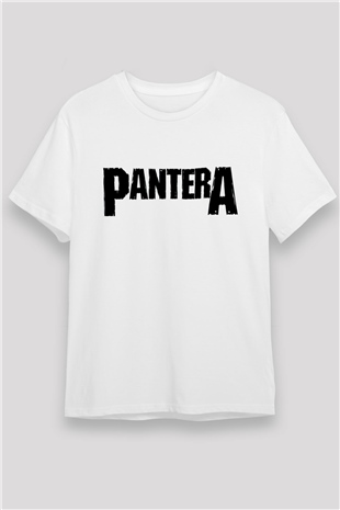Pantera Beyaz Unisex Tişört T-Shirt - TişörtFabrikası