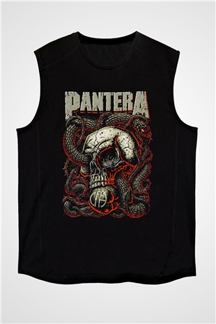 Pantera Siyah Unisex Kolsuz Tişört