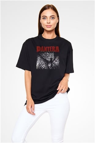 Pantera Siyah Unisex Oversize Tişört T-Shirt