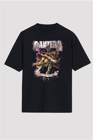 Pantera Siyah Unisex Oversize Tişört T-Shirt