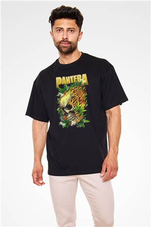 Pantera Siyah Unisex Oversize Tişört T-Shirt